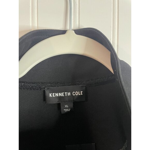 Kenneth Cole Black Sleeveless Zip Front Mock Neck Top XL Polyester Blend - Picture 4 of 11